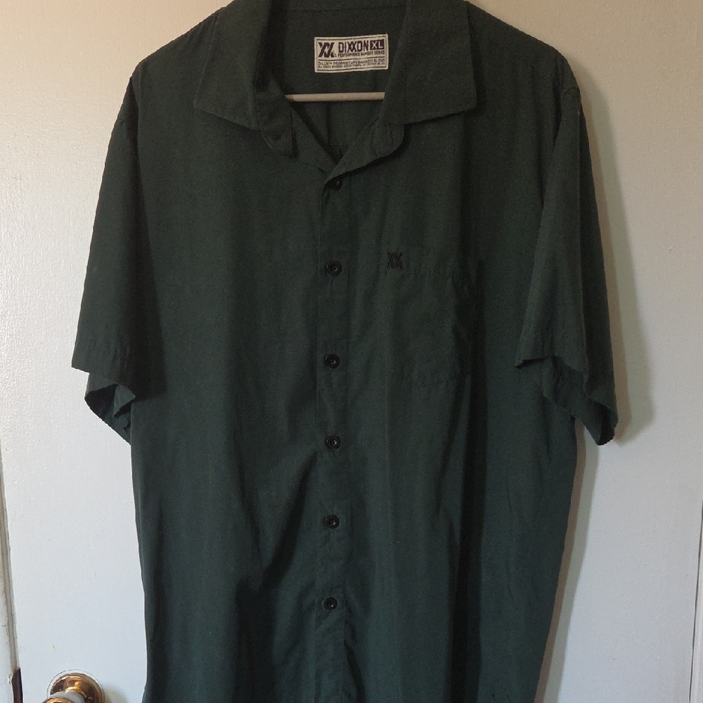 DIXXON Dark Green Casual Button Down Shirt